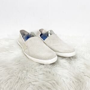 2/$30 Keds 8.5 Womens Gray Suede Perforated Slip-on Shoes